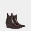 Western Dd Heeled Ankle Boots